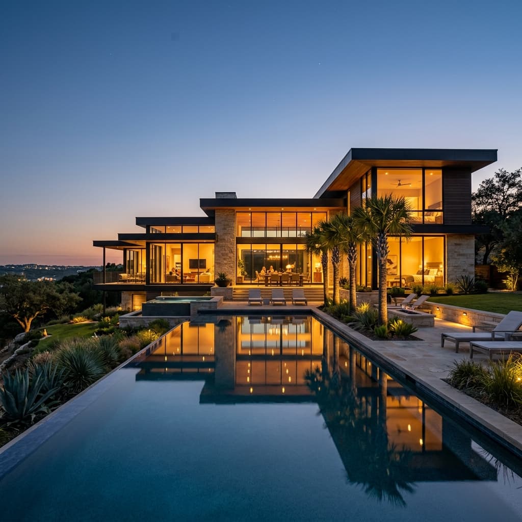 Luxury Austin Home Sunset